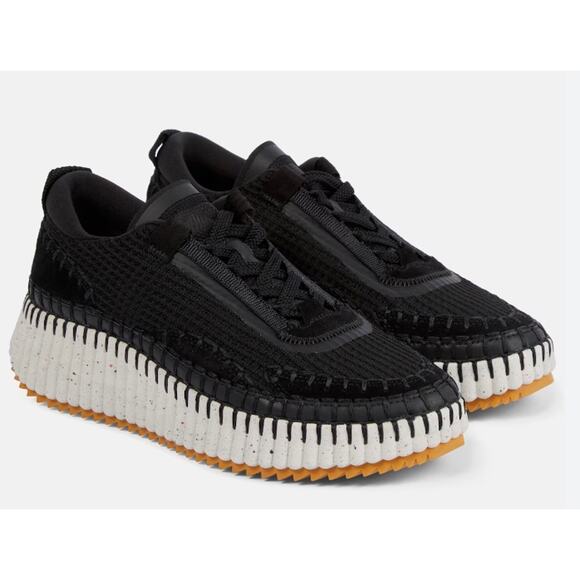 Chloe Nama Platform Sneaker in Black - Picture 1 of 16